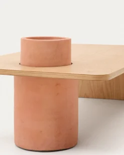 Kave Home Salontafel Olaria Terracotta Eikenfineer 110x60cm