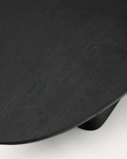 Kave Home Salontafel Ovak Acaciahout Zwart 140x70cm