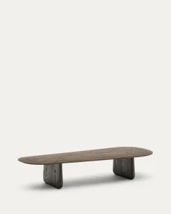 Kave Home Salontafel Pirita Eikenhout Donkerbruin 146x56,5cm