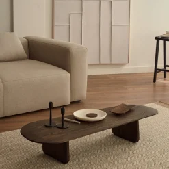 Kave Home Salontafel Pirita Eikenhout Donkerbruin 146x56,5cm
