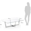 Kave Home Salontafel Plam Transparant Glas 120x70cm