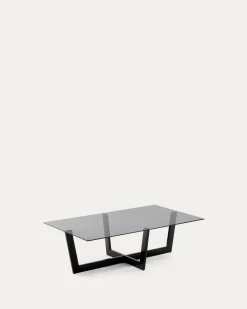 Kave Home Salontafel Plam Zwart Glas 120x70cm