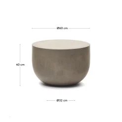 Kave Home Salontafel Ronde Garbet Cement Ø60cm