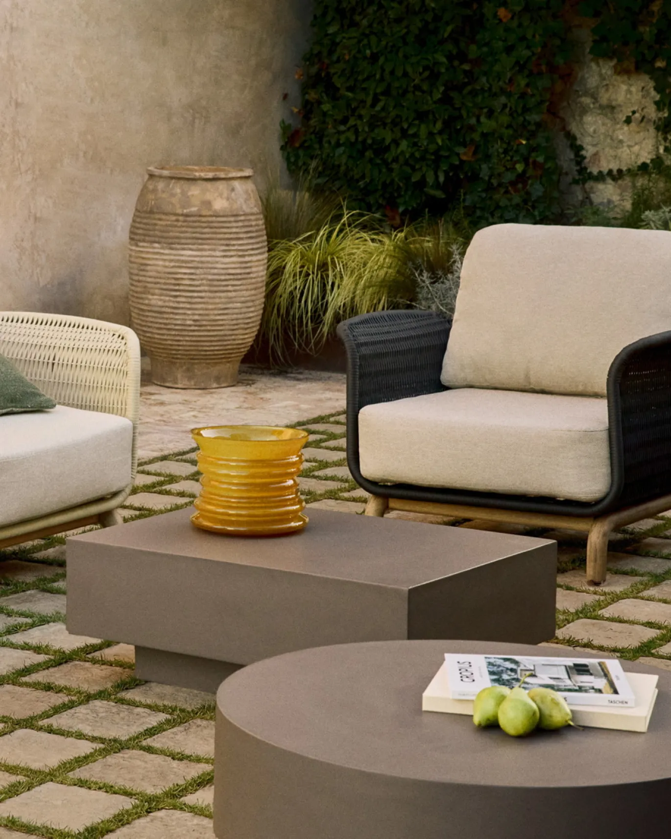 Kave Home Salontafel Rustella Cement Bruin 80x60cm