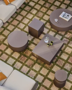 Kave Home Salontafel Rustella Cement Bruin 80x60cm