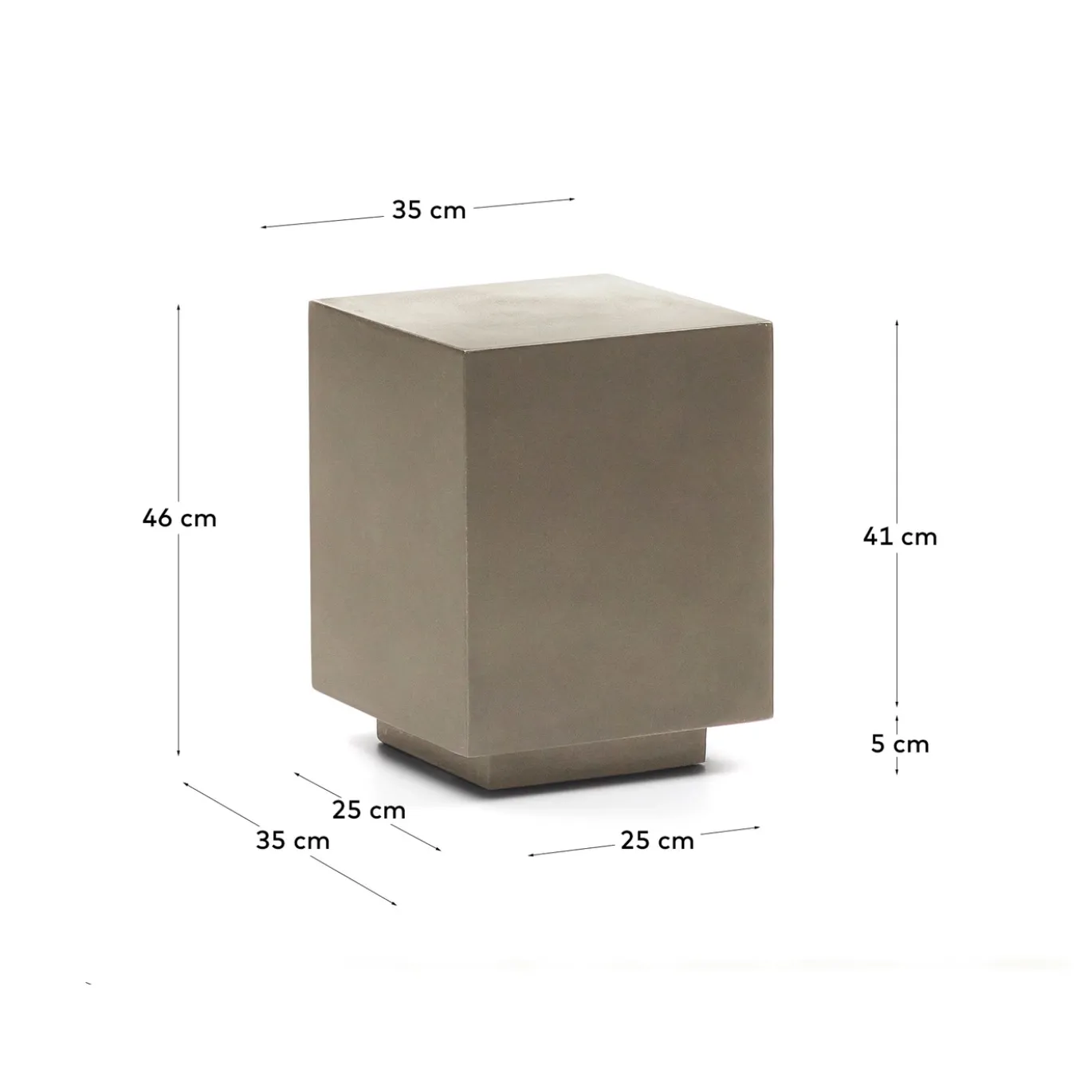 Kave Home Salontafel Rustella Cement 35x35cm