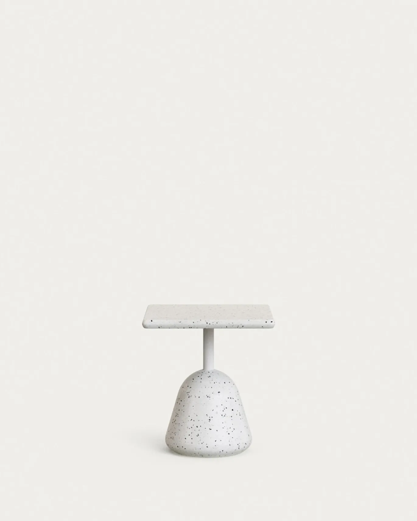 Kave Home Salontafel Saura met Wit Terrazzo Blad en Wit Terrazzo Voet 44x44x48cm