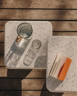 Kave Home Salontafel Saura Wit Terrazzo 32x48x48cm