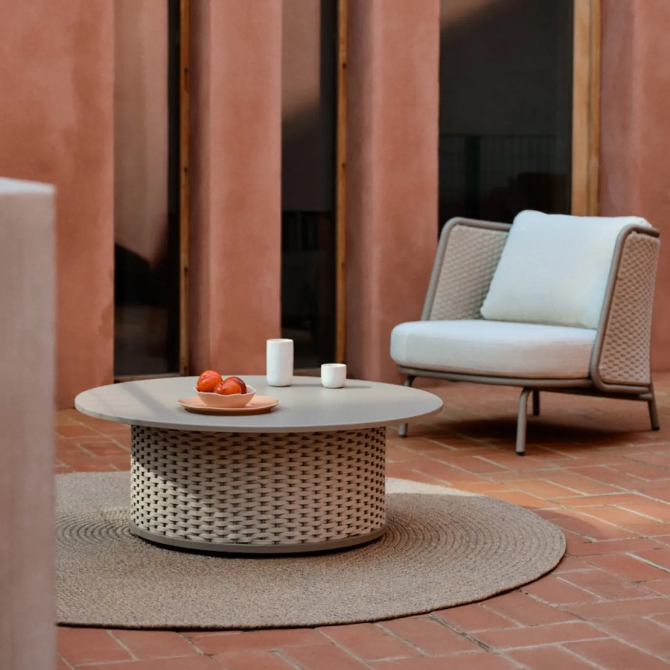 Kave Home Salontafel Sedalis Outdoor Taupe Ø99cm