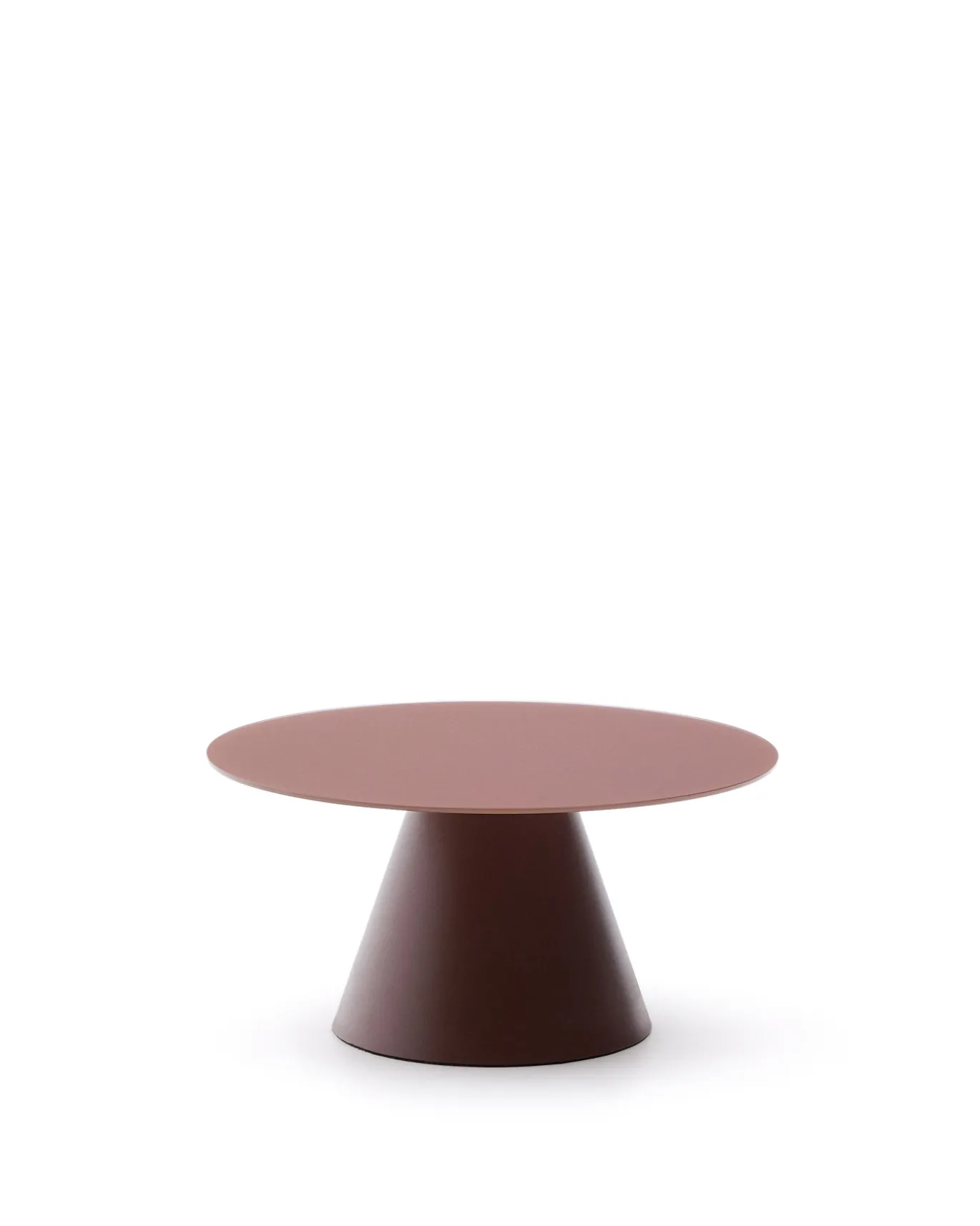 Kave Home Salontafel Wilshire Glas Terracotta Ø80cm