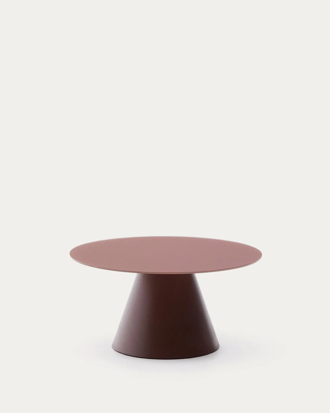 Kave Home Salontafel Wilshire Glas Terracotta Ø80cm