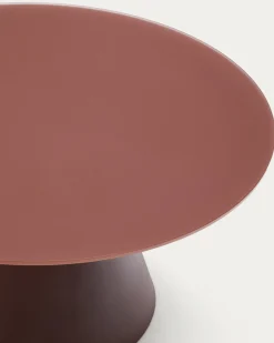 Kave Home Salontafel Wilshire Glas Terracotta Ø80cm