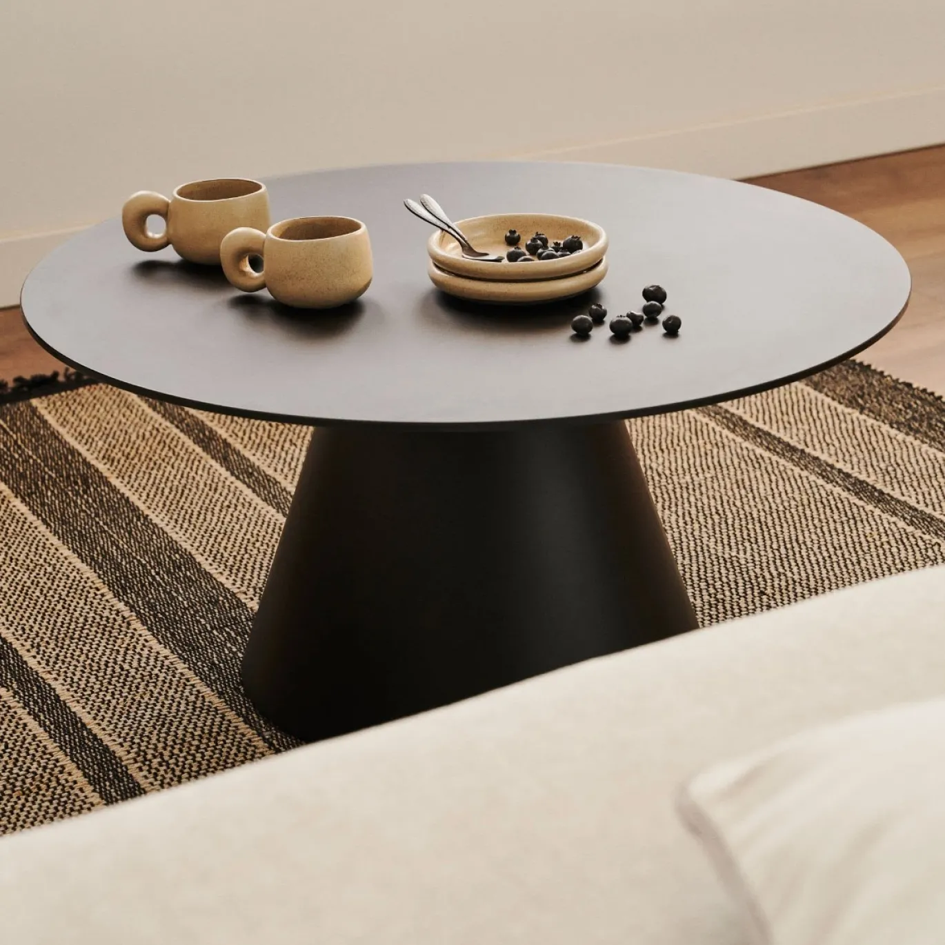 Kave Home Salontafel Wilshire Gehard Glas Ø80cm