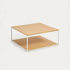 Kave Home Salontafel Yoana Naturel/Wit 80x80cm