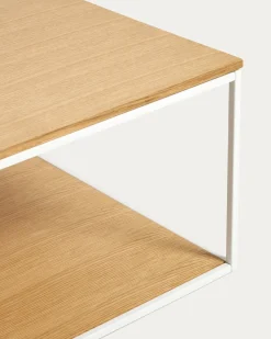 Kave Home Salontafel Yoana Naturel/Wit 80x80cm