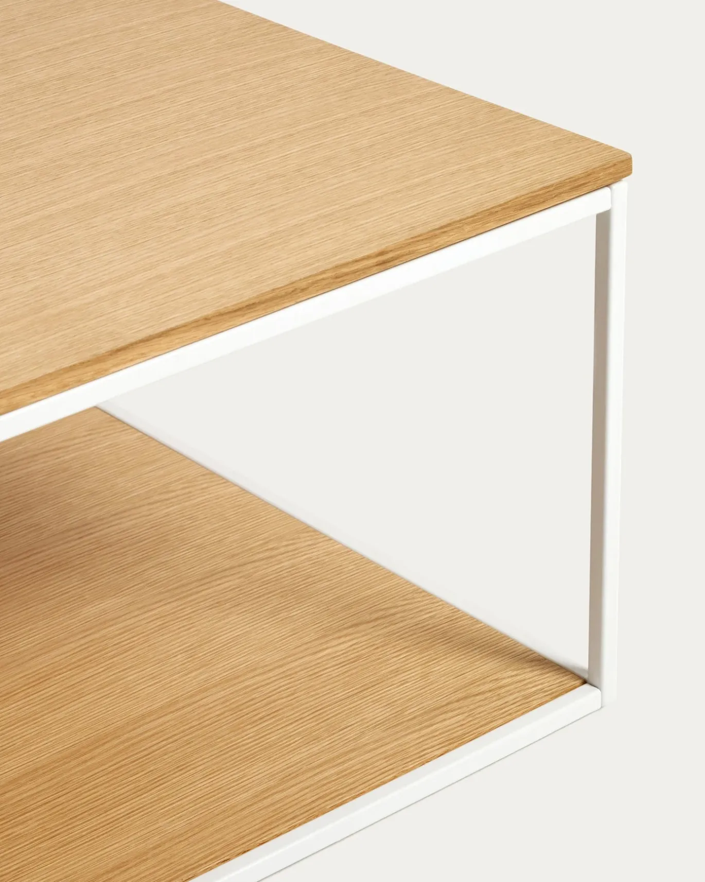 Kave Home Salontafel Yoana Naturel/Wit 80x80cm