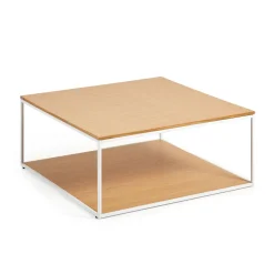 Kave Home Salontafel Yoana Naturel/Wit 80x80cm
