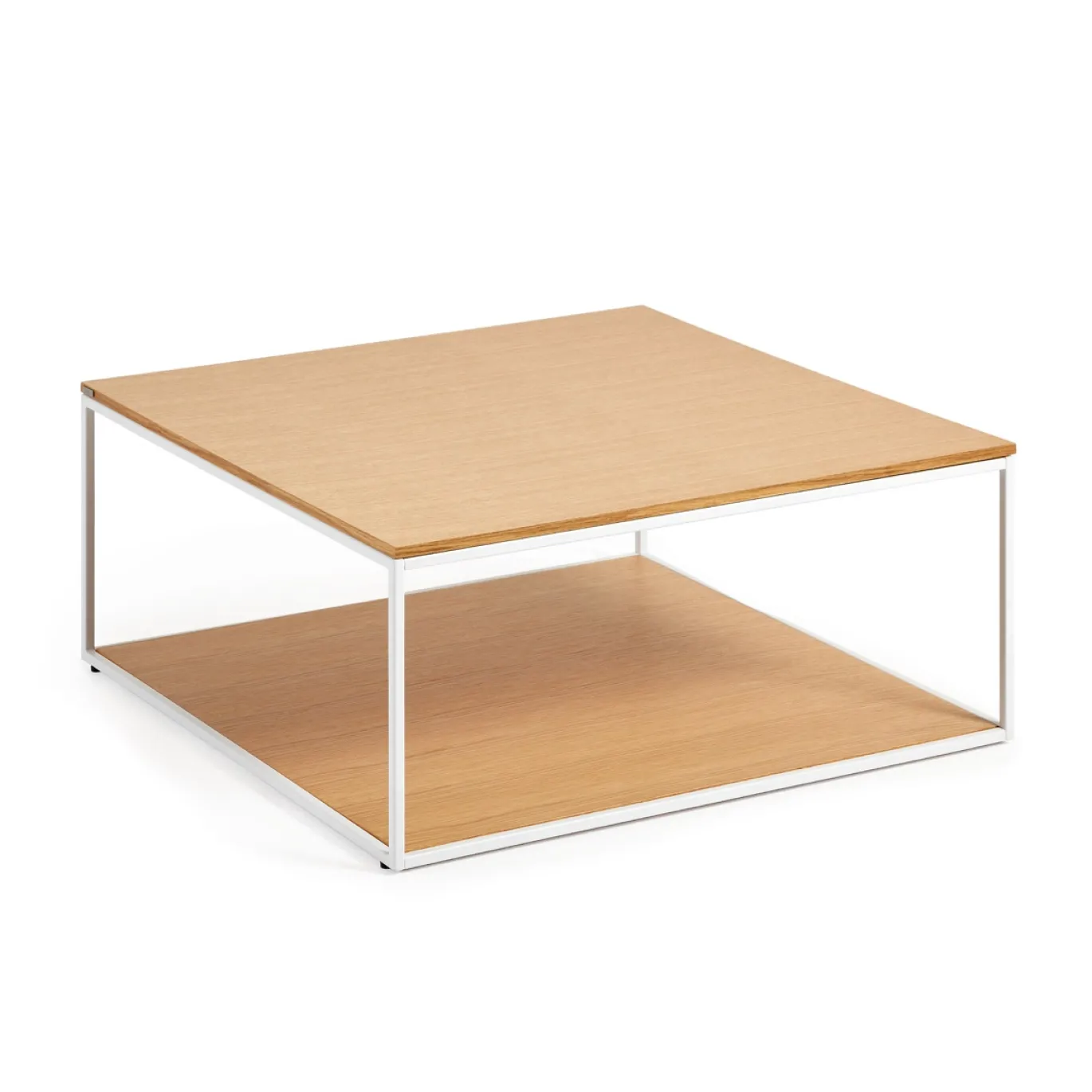 Kave Home Salontafel Yoana Naturel/Wit 80x80cm
