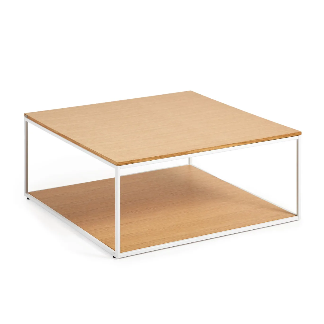 Kave Home Salontafel Yoana Naturel/Wit 80x80cm