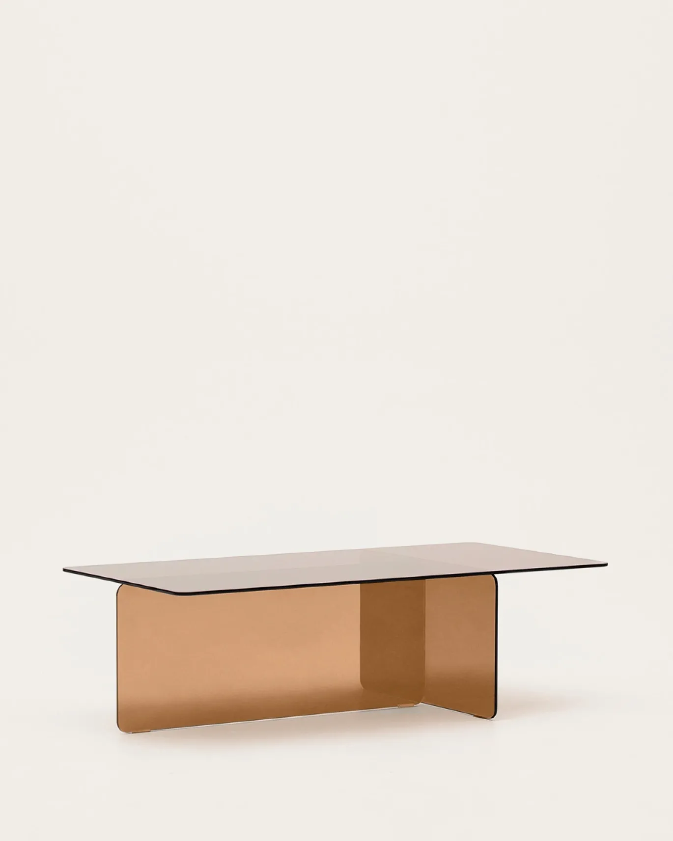 Kave Home Salontafel Zaren Bruin Gehard Glas 120x60cm