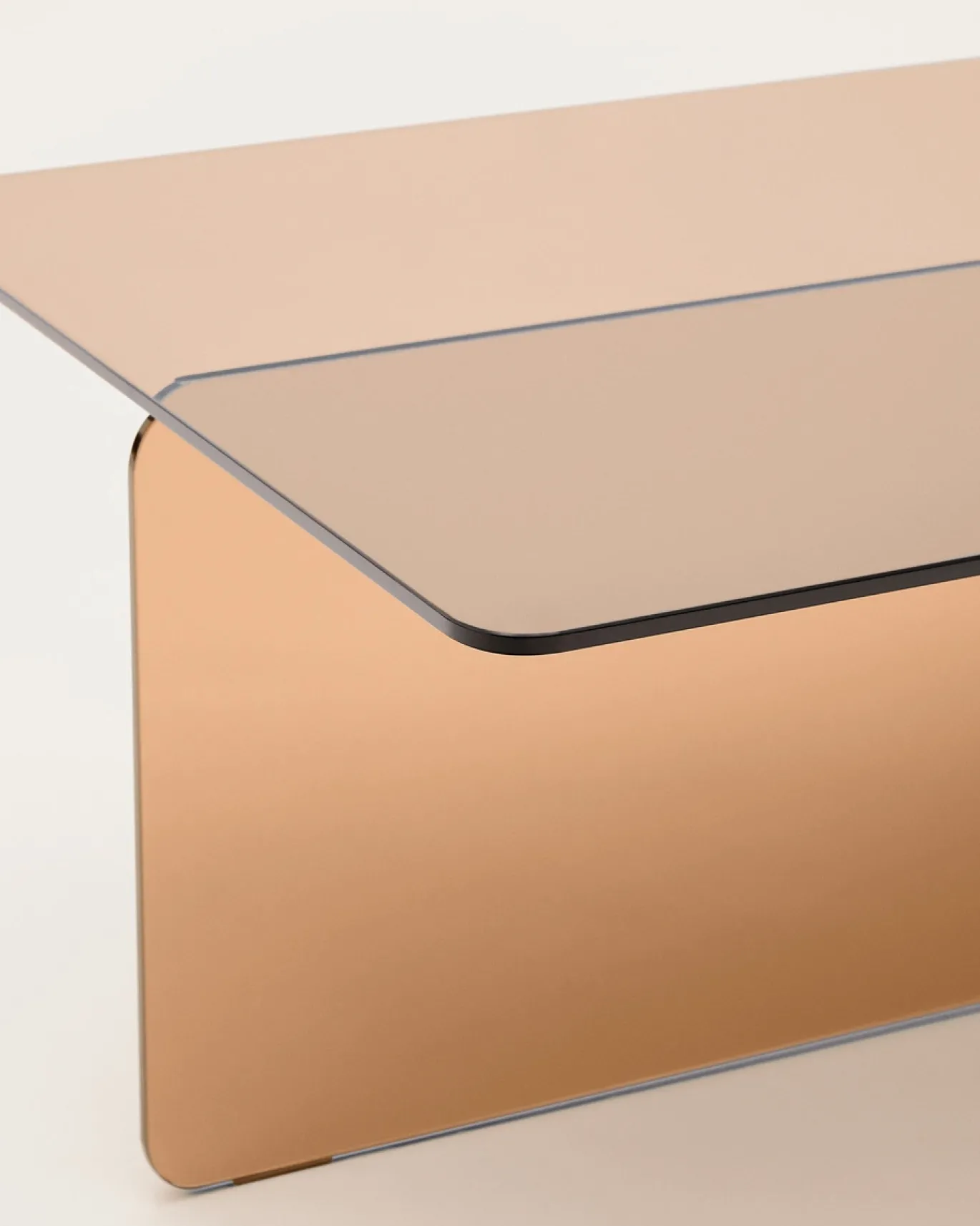 Kave Home Salontafel Zaren Bruin Gehard Glas 120x60cm