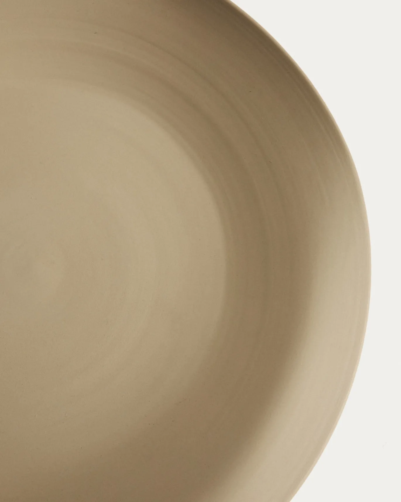 Kave Home Schaal Ebenor Midden Beige Keramiek Ø53cm