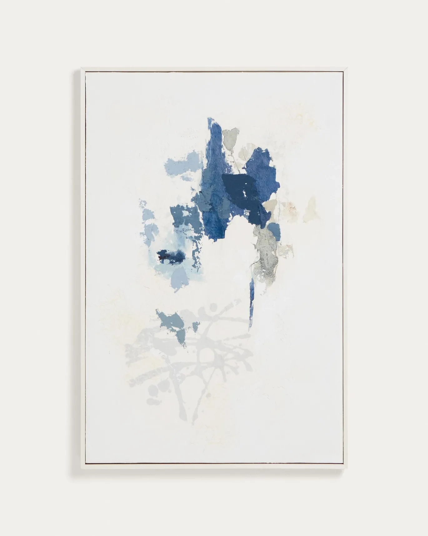 Kave Home Schilderij Erale Abstract Grijs Blauw 90cm