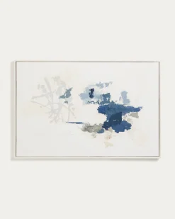 Kave Home Schilderij Erale Abstract Grijs Blauw 90cm