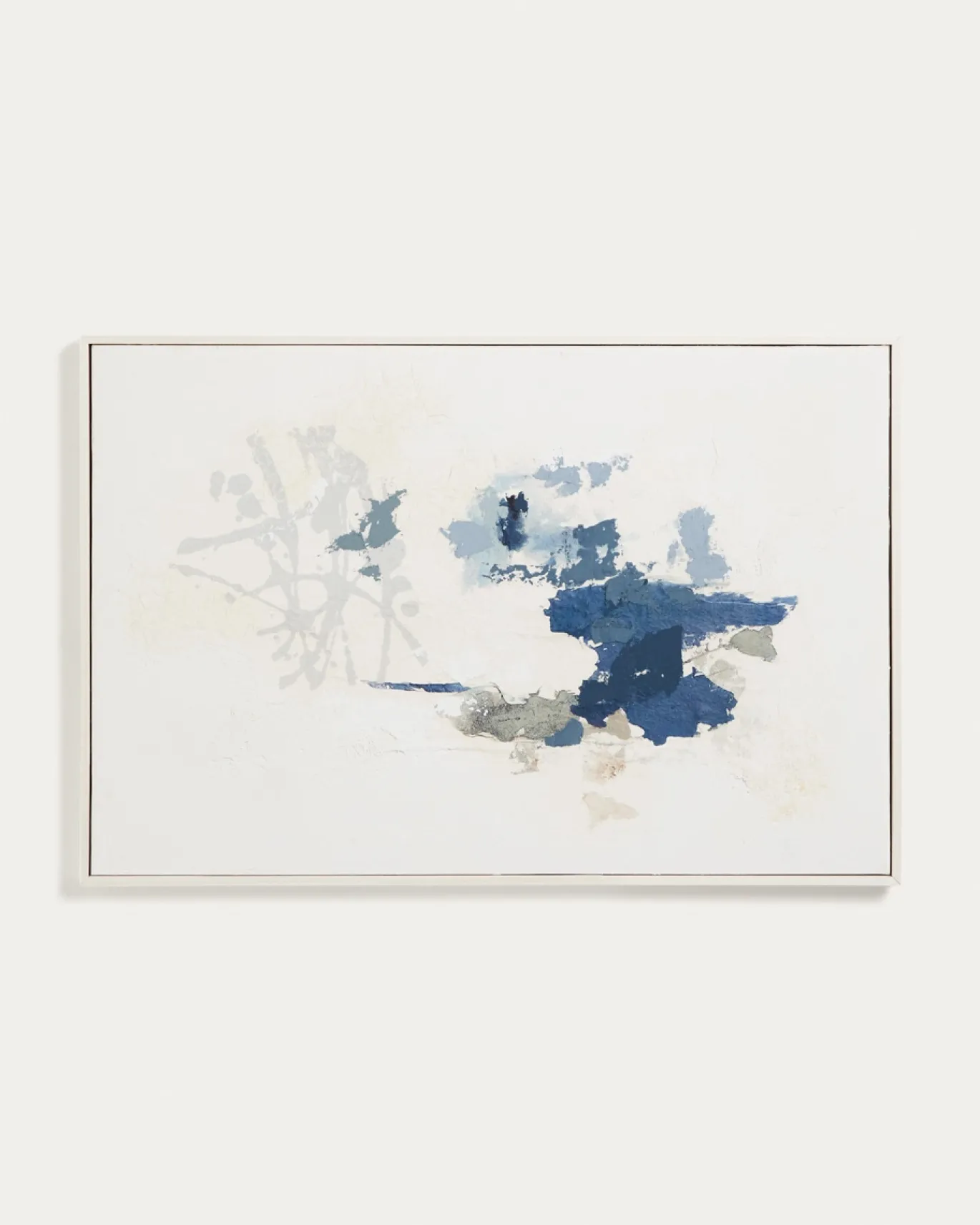 Kave Home Schilderij Erale Abstract Grijs Blauw 90cm