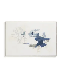 Kave Home Schilderij Erale Abstract Grijs Blauw 90cm