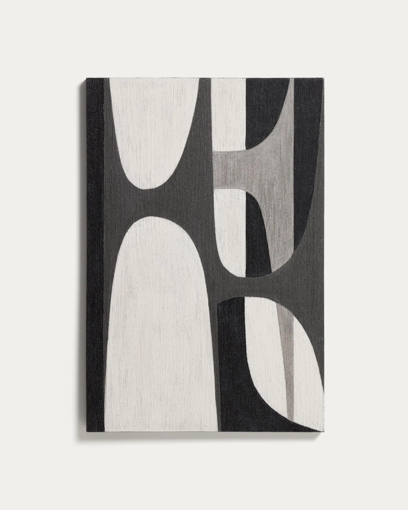 Kave Home Schilderij Onure Abstract Zwart Wit 90cm