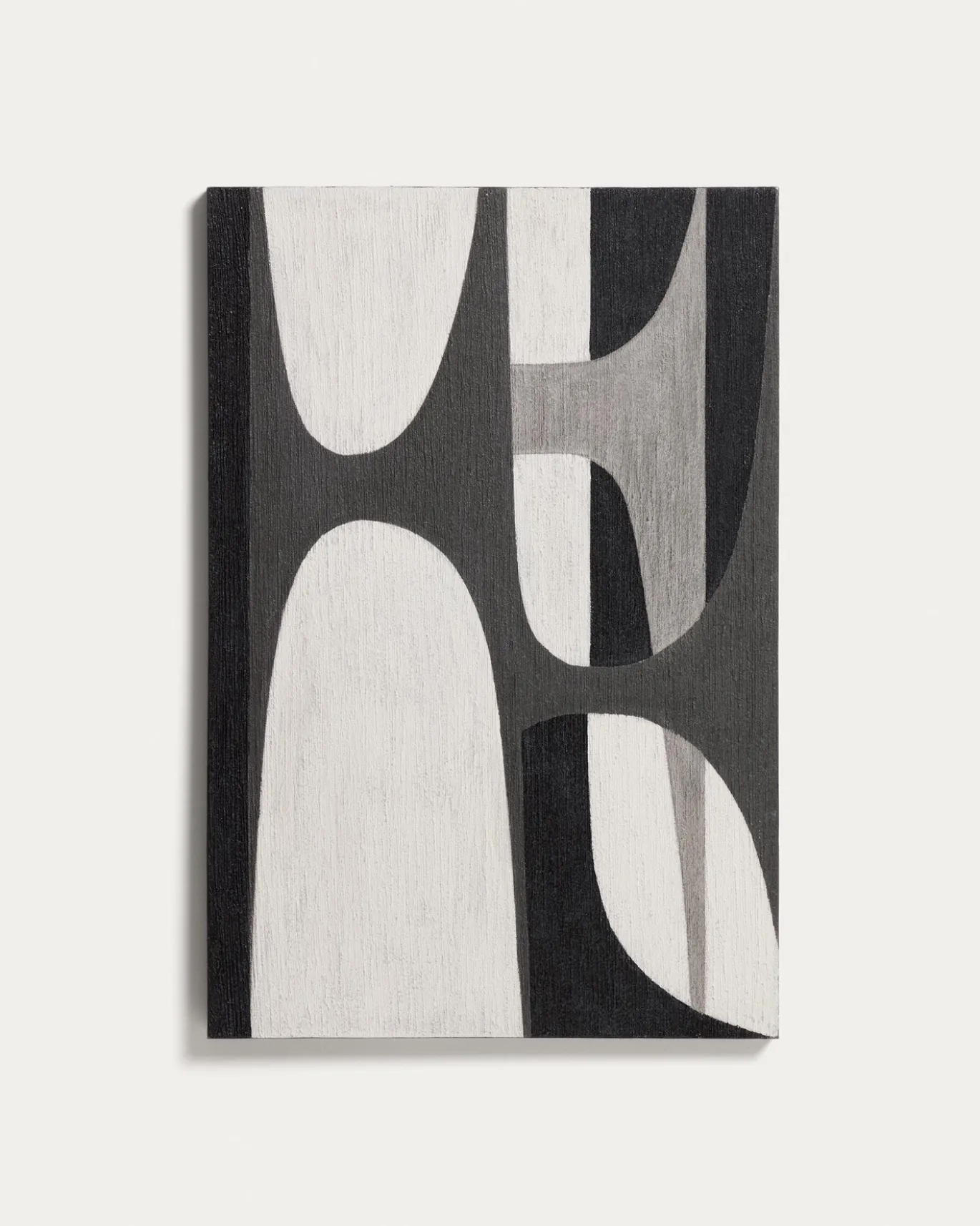 Kave Home Schilderij Onure Abstract Zwart Wit 90cm