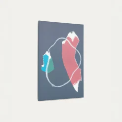 Kave Home Schilderij Zoeli Blauw en Rood 60x90cm