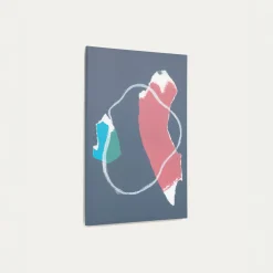 Kave Home Schilderij Zoeli Blauw en Rood 60x90cm
