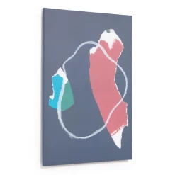 Kave Home Schilderij Zoeli Blauw en Rood 60x90cm