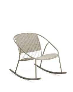 Kave Home Schommelstoel Atrani Staal/Touw Taupe
