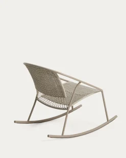 Kave Home Schommelstoel Atrani Staal/Touw Taupe