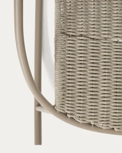 Kave Home Schommelstoel Atrani Staal/Touw Taupe