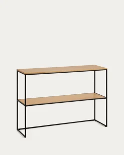 Kave Home Sidetable Yoana Naturel/Zwart 120cm