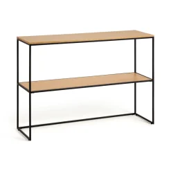 Kave Home Sidetable Yoana Naturel/Zwart 120cm