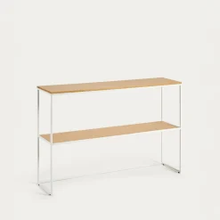 Kave Home Sidetable Yoana Naturel/Wit 120cm