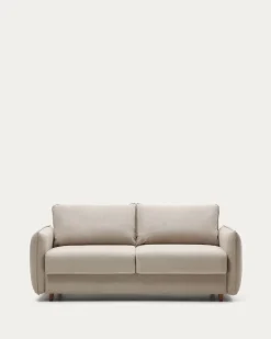 Kave Home Slaapbank Carlota 2-Zits Beige Chenille 185cm