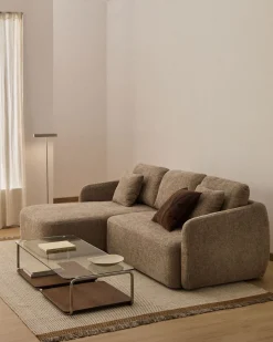Kave Home Slaapbank Laira 3-Zits Chaise Longue Links Taupe 246cm