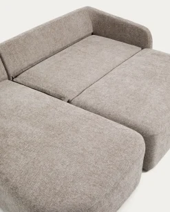 Kave Home Slaapbank Laira 3-Zits Chaise Longue Links Taupe 246cm