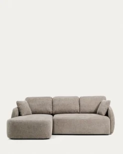 Kave Home Slaapbank Laira 3-Zits Chaise Longue Links Taupe 246cm