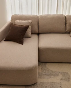 Kave Home Slaapbank Laira 3-Zits Chaise Longue Links Beige 246cm