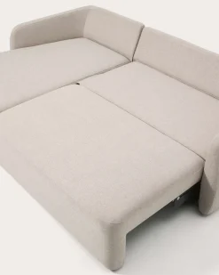 Kave Home Slaapbank Laira 3-Zits Chaise Longue Links Beige 246cm