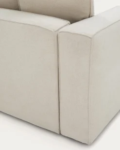Kave Home Slaapbank Marela Chaise Longue Rechts Chenille Beige 276cm
