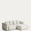 Kave Home Slaapbank Marela Chaise Longue Rechts Chenille Beige 236cm