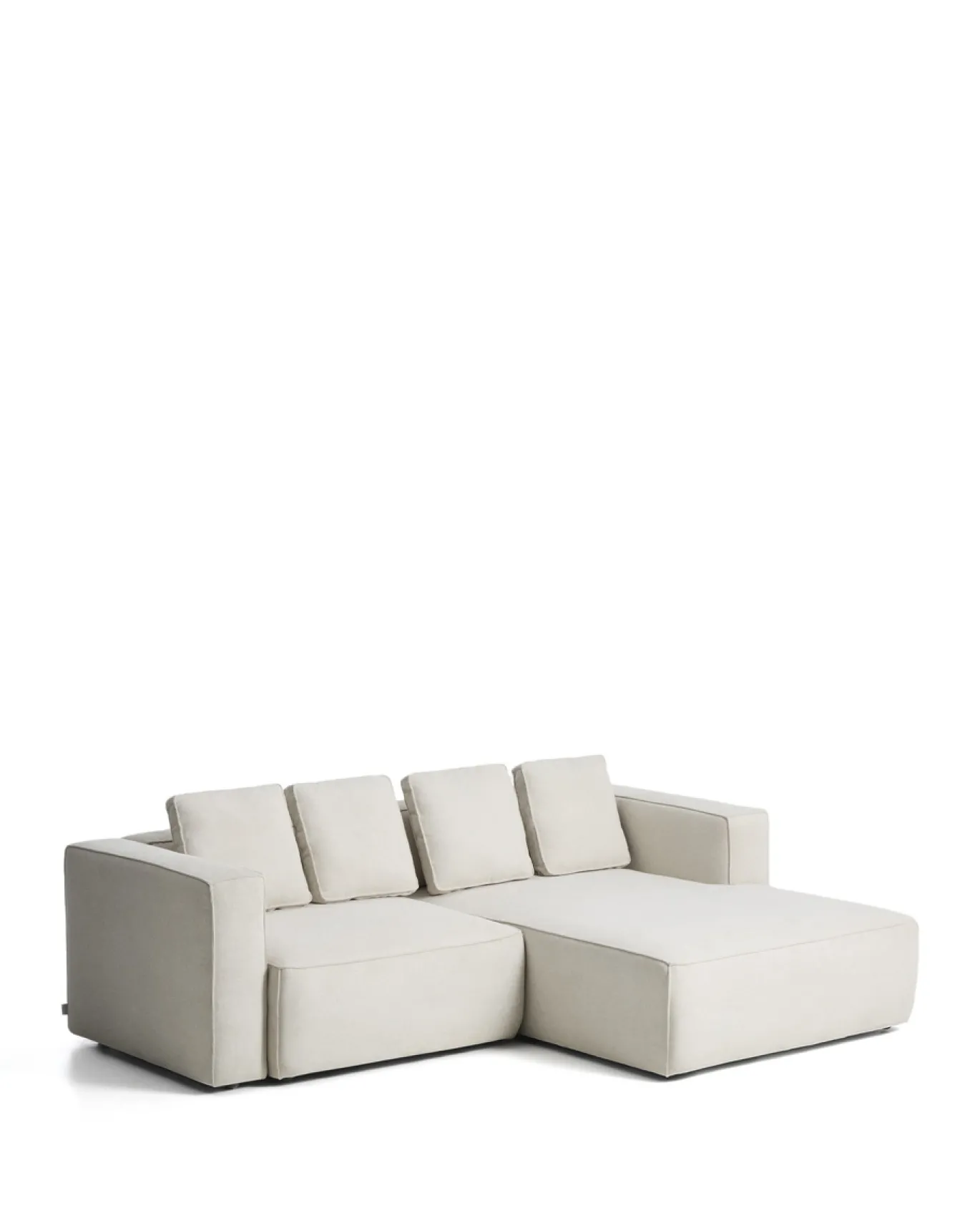 Kave Home Slaapbank Marela Chaise Longue Rechts Chenille Beige 236cm